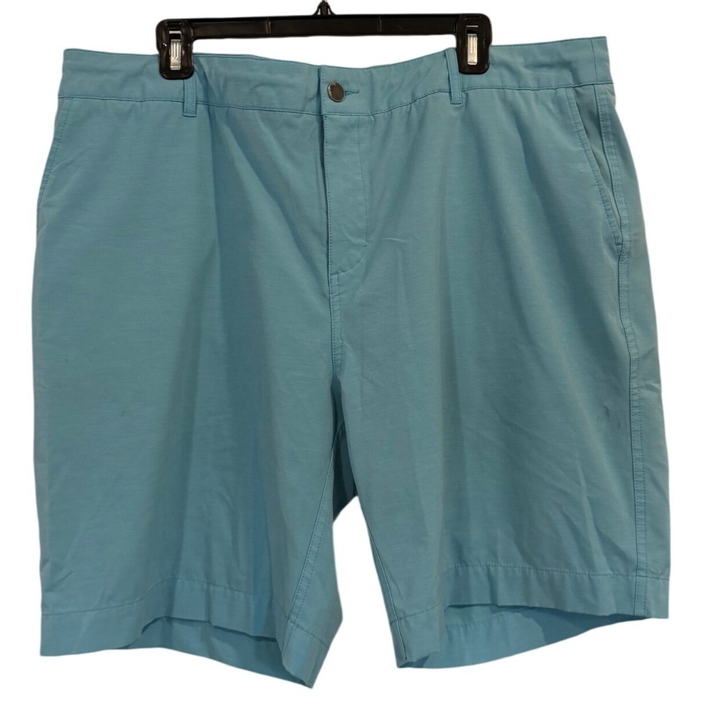 Faherty All Day Shorts Mens 42 Light Blue Hybrid Quick Dry Stretch Recycled